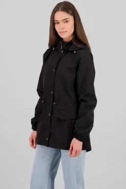 Gabardina corta botones