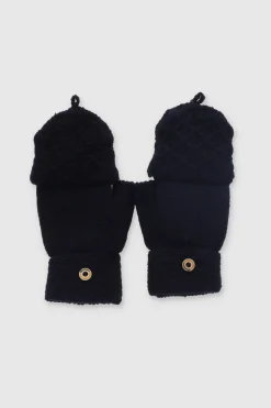 Guantes dedos descubiertos desmontable botón