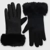 Guantes estampado geométrico peluche bicolor