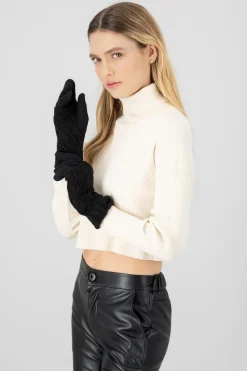 Guantes manga tejida