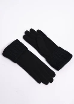 Guantes tejidos trenza