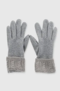 Guantes tejidos trenza