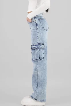 Jeans cargo 2 bolsas con fuelles