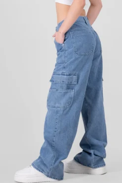 Jeans cargo 2 multibolsas