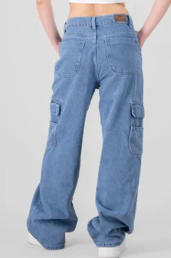 Jeans cargo 2 multibolsas