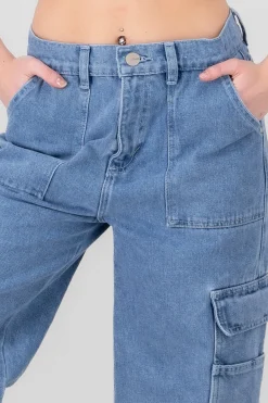 Jeans cargo 2 multibolsas