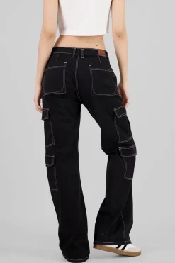 Jeans cargo pierna recta