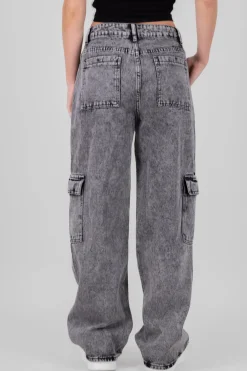 Jeans deslave bolsas cargo