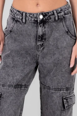 Jeans deslave bolsas cargo