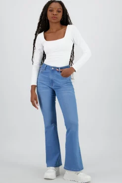 Jeans flare crop