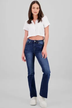 Jeans flare destrucción