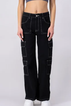 Jeans Straight 4 Bolsillos Laterales