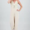 Jumpsuit corchet lino liso