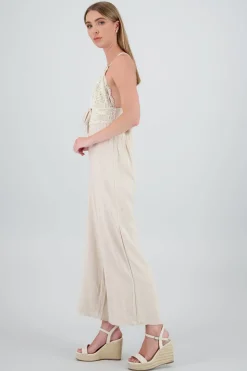 Jumpsuit corchet lino liso