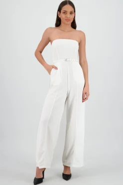 Jumpsuit liso con cinturon