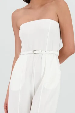 Jumpsuit liso con cinturon