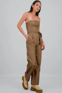 Jumpsuit pu strapples