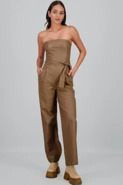 Jumpsuit pu strapples