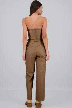 Jumpsuit pu strapples