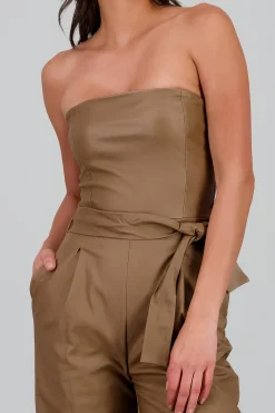 Jumpsuit pu strapples
