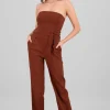 Jumpsuit strapless detalle cinturon