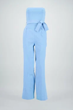 Jumpsuit strapless detalle cinturon