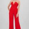 Jumpsuit strapless escote en v