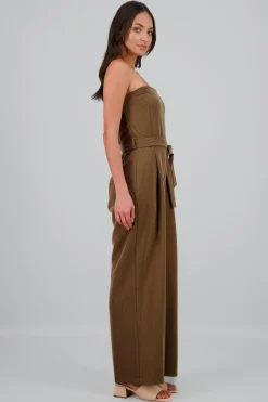 Jumpsuit strapless sastreado