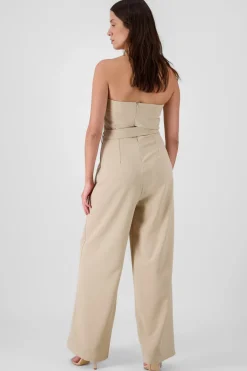 Jumpsuit strapless sastreado