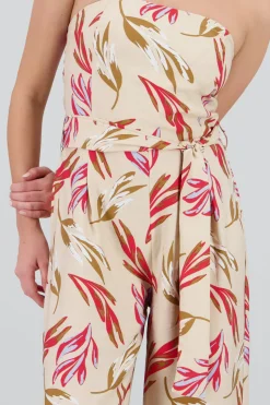 Jumpsuit strapples estampado flores