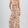 Jumpsuit tirantes amarre tropical