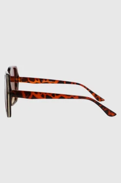 Lente cuadrado geometrico con borde metalico