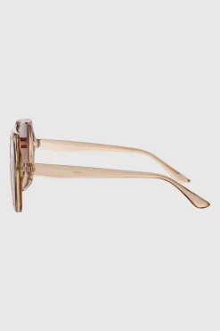 Lente cuadrado geometrico con borde metalico