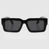 Lente wayfarer ancho traslucido