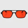 Lentes aviador rectangulo color