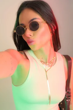 Lentes circulo pequeño metal