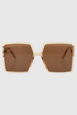 Lentes oversize cuadrados detalle metal