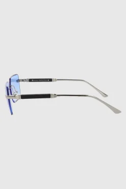 Lentes rectangulo rimless metal