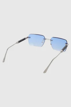 Lentes rectangulo rimless metal