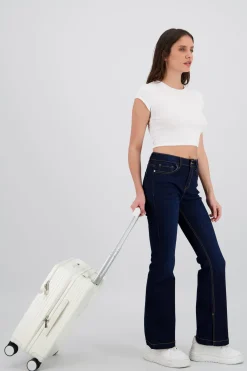 Maleta rayas compartimentos metálica