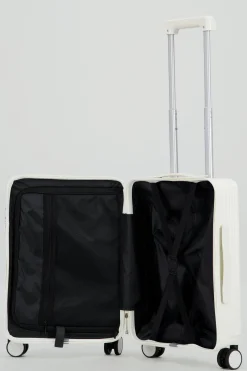 Maleta rayas compartimentos metálica