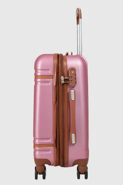 Maleta Rígida Tiras Efecto Piel