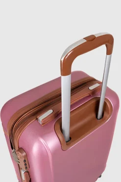 Maleta Rígida Tiras Efecto Piel