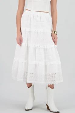 Maxi falda detalle bordado