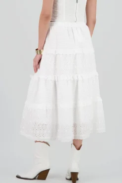 Maxi falda detalle bordado