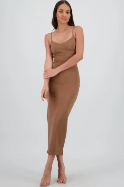 Maxi vestido bodycon liso
