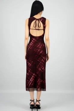 Maxi vestido mesh espalda descubierta