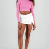 Mini falda short con abertura
