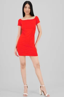 Mini vestido detalle drapeado