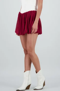 Minifalda globo mesh